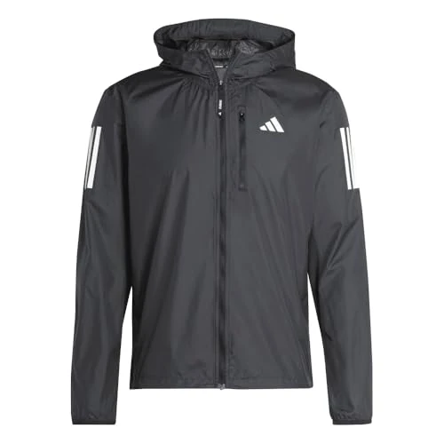adidas Mężczyźni Own the Run Jacket, Black/White pocket, L