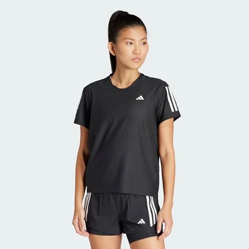 adidas Mujer Own The Run Base Tee, Black/Reflective, S