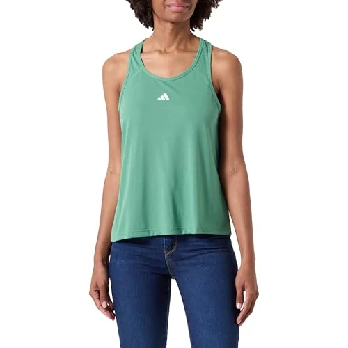 Beperkte aanbieding: adidas Dames Train Essentials Minimal Branding Racerback Tank Top, preloved green, XS van 24.95 EUR naar 24.95 EUR (besparing 0%)
