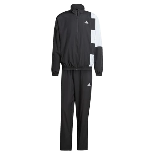 adidas Men's Sportswear Colorblock Track Suit, Black/White, S