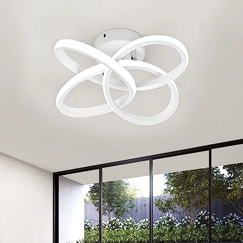 Plafonnier LED,Moderne Lampe de plafond 36W 3900lm,Acrylique Luminaire Plafonnier,Lampe de Lustre pour Couloir Coucher Salle de Bains Cuisine Salon maison,porche extérieur,Blanc Froid 6000K,Dia 31cm