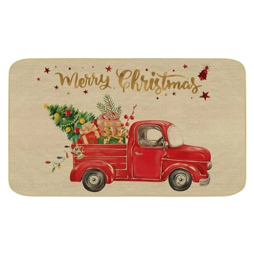 Oferta ograniczona: comfoyar Merry Christmas wycieraczka pod drzwi, choinka ciężarówka, mata powitalna, antypoślizgowy dywanik wejściowy, super chłonna i nadająca się do prania, dekoracyjna wycieraczka do wewnątrz i na z 46.99 EUR na 46.99 EUR (znizka 0%)