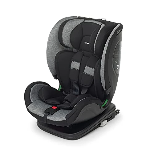 Foppapedretti Reklino I-Size Car Seat for Children from 76 to 150 cm Height, 15 Months-12 Years, ECE R129 Compliant, Dualfix Fixation (Isofix and Not), Safe Body Protection, Comfort Kid Pad, Carbon