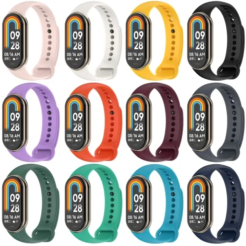 Limitiertes Angebot: BDIG 12 Stück Armband kompatibel mit Xiaomi Mi Band 10/9/8, buntes weiches Silikon-Ersatzarmband, wasserdichtes Armband für Mi Band 8. von 10.78 EUR auf 10.24 EUR (Spare 5%)