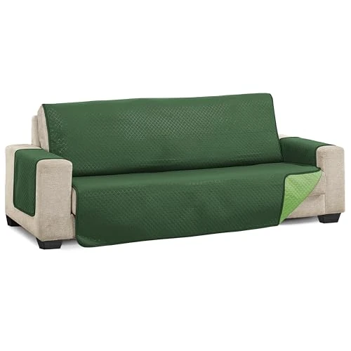 Martina Home Diamond 4 Seater Padded Sofa Cover XL - Green/Bottle