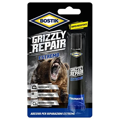 Tijdelijke aanbieding: Bostik Grizzly Repair Extreme superlijm voor reparaties, extra sterk, 20 g, transparant van 9.90 € naar 9.90 € (0.00% korting)