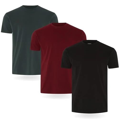 Oferta limitada: Camiseta FM London paquete de 3/5 para hombre - Camisetas de peso premium con diseño ligeramente ajustado, Negro, Burdeos, Verde (Pack de 3 ), S de 18.29 € a 18.29 € (ahorro 0.00%)