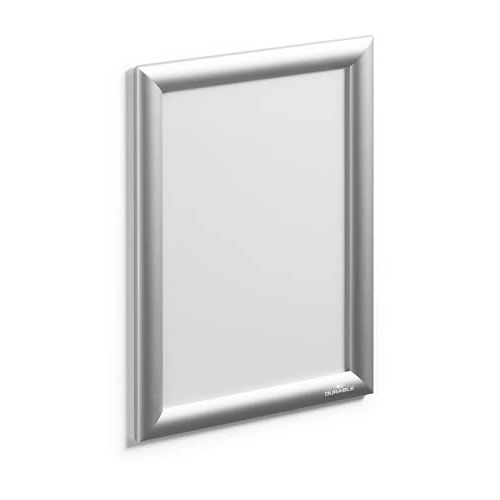 Offerta a tempo: Durable Cornice a scatto in alluminio A4, portadocumenti da parete, espositore da parete, include bande biadesive e kit di viti, argento, 479623 - 11% da 16.93 € a 15.09 €