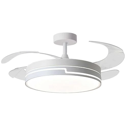 Offerta a tempo: BEL AIR HOME - Ventilatore da Soffitto ROBIN - Motore DC Silenzioso - Pale Scomparsa - Luce LED 36W, 3000K/4000K/6500K - Telecomando Incluso - Ventilatore con Luce, Bianco, Metallo - 1.13% da 65.75 € a 65.01 €