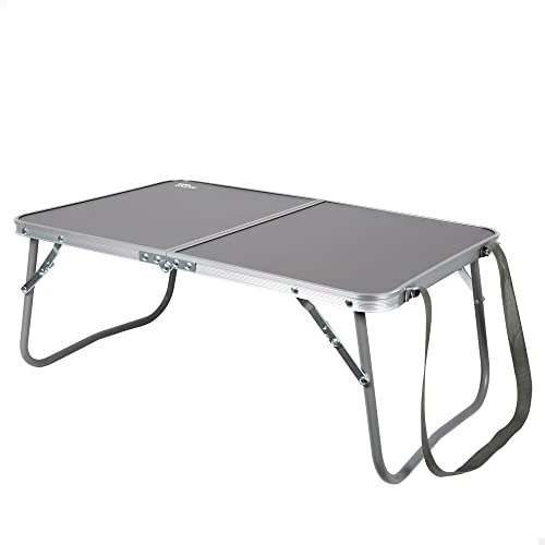 Offerta a tempo: AKTIVE Tavolino pieghevole, 60x40x25 cm, Antracite, Con chiusura di sicurezza, Telaio in alluminio, Piano del tavolo in legno MDF, Sostiene 20 kg, Maniglia e cinghia di trasporto - 0.00% da 15.95 € a 15.95 €