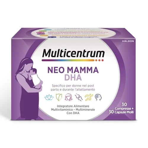 Begrenztes Angebot: Haleon Italy Multicentrum Neo Mamma Dha 30 Compresse + 30 Capsule Molli von 28.50 EUR auf 20.43 EUR (Rabatt 28%)