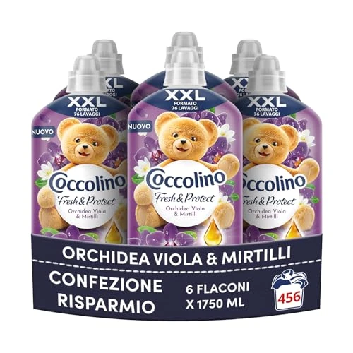 Offerta a tempo: Coccolino Ammorbidente Concentrato Orchidea Viola e Mirtilli, Ammorbidente Lavatrice — 11% da 35,94 € a 31,93 €