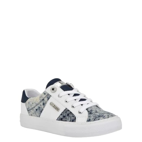 Limited-time offer: GUESS Women's Loven Sneaker, White/Blue 171, 3.5 UK from 59.15 GBP to 59.15 GBP (save 0%)
