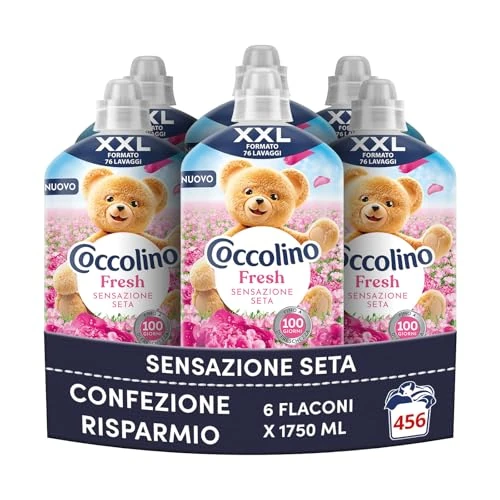Oferta limitada: Coccolino Suavizante concentrado Sensación Seda, Suavizante Lavadora con Tecnología Stay Fresh, Perfumación de Rosa, Flores de Lila y Melocotón, Tamaño XXL hasta 456 Lavados, 6 unidades de 1750 ml de 38.94 EUR a 38.94 EUR (ahorro 0%)