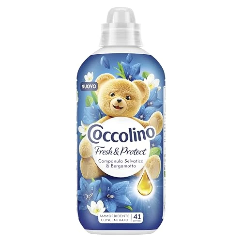 Coccolino Concentrated Fabric Softener Wild Campanula and Bergamot, Intense Care Washing Machine Fabric Softener with Pro-Fibre Technology, Format 336 Washes, 8 x 990 ml