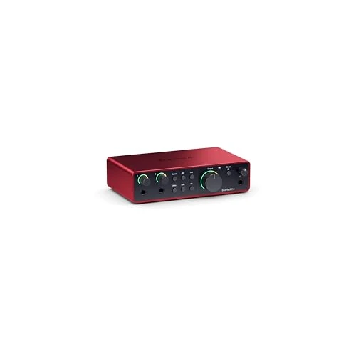 Focusrite Scarlett 2i2 (4° gen.), interfaccia audio USB per registrazioni, brani, streaming e podcast — Registrazioni professionali ad alta fedeltà e tutto il software necessario