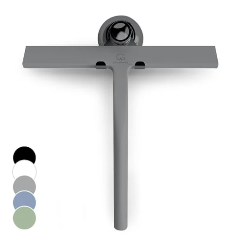 Gütewerk Douchedeur-Wisser voor Glazen Deuren en Raamreiniging - Rubberen Wisser, Grijs, 22,9 cm