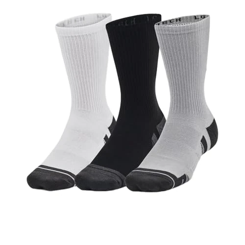 Offerta a tempo: Under Armour Unisex - Adulto UA Performance Tech 3pk Crew Socks - 22% da 14.00 € a 10.97 €