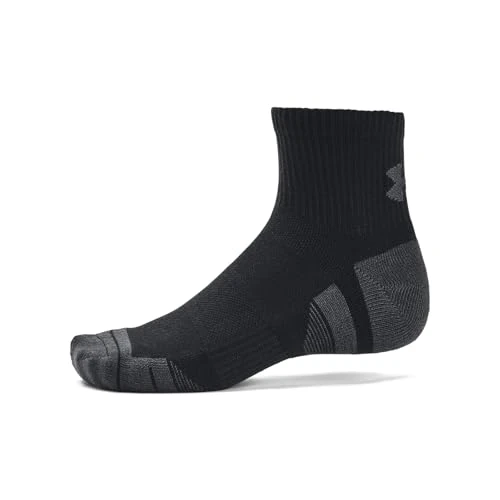 Beperkte aanbieding: Under Armour Unisex Ua Performance Tech 3pk Qtr sokken (pak van 1), Zwart/Zwart/Jet Grey, XL van 19.85 EUR naar 19.85 EUR (besparing 0%)