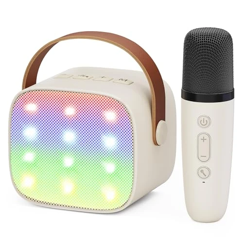 Limited-time offer: Ankuka Karaoke Machine Kids Mini Karaoke Machine for Kids and Adults, Kids Karaoke Machine for Girls with Voice Changer, Gifts Girls Toys for Boy 3 4 5 6 7 8 9 10+ Years (Beige) from 9.99 GBP to 8.13 GBP (save 19%)