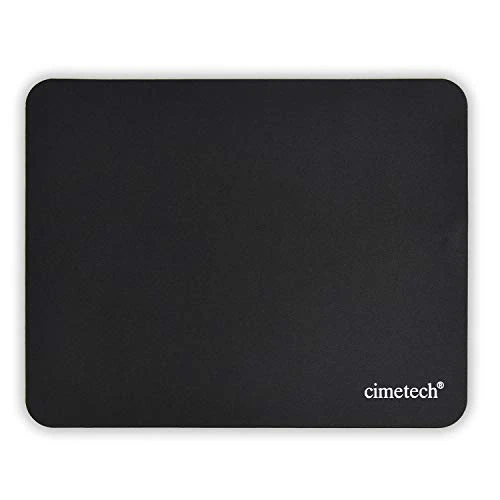 cimetech Tapis de Souris Mousepad de Bureau 23 x 18 cm Ultra Mince Base en Caoutchouc Antidérapante Lavable la Vitesse et la précision Améliorées pour PC, Ordinateur, Travail -Noir