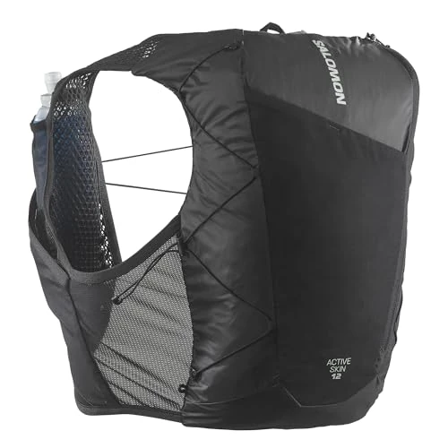 Oferta ograniczona: Salomon Active Skin 12 Unisex kamizelka do biegania szlak turystyczny z butelkami w zestawie, 12 l, łatwe nawodnienie, precyzyjne dopasowanie i zoptymalizowane przechowywanie, czarna, S z 509.01 EUR na 509.01 EUR (znizka 0%)