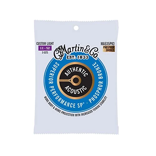 Begrenztes Angebot: Martin Saiten – MA535 – SP Phosphorbronze, 3 Stück, benutzerdefinierte Licht, 11–52 von 25.38 EUR auf 25.38 EUR (Rabatt 0%)