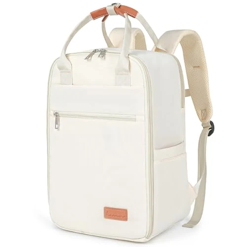 Hayayu Designed Ryanair Cabin Bag 40x20x25cm Unisex Off-White Waterproof Oxford Laptop Backpack