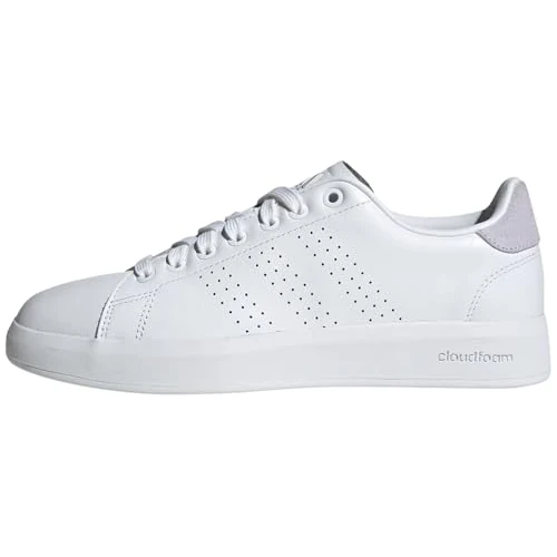 adidas Donna Advantage Premium Leather Shoes, Cloud white/Cloud white/silver dawn, 43 1/3 EU