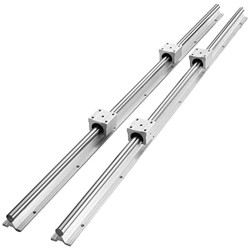 Offerta a tempo: VEVOR SBR12UU - Guida lineare, 2 pezzi, SBR12-1000 mm, in acciaio al carbonio, in alluminio, con 4 blocchi scorrevoli SBR12UU, cuscinetti lineari, parti CNC, per stampanti 3D, fresatura/tornio - 22% da 41.99 € a 32.90 €