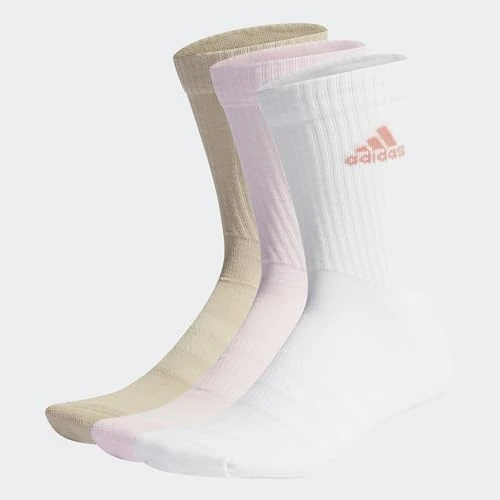 Offerta a tempo: adidas Unisex - Adulto Cushioned Crew Socks 3 Pairs, Clear Pink / White / Wonder Beige, 48-51 - 54% da 13.00 € a 5.99 €