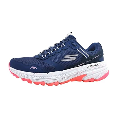 Offerta a tempo: Skechers, Go Run Trail Altitude 2.0 Ravine Donna, Navy Leather/Pink Trim, 35.5 EU - 41% da 79.95 € a 46.83 €