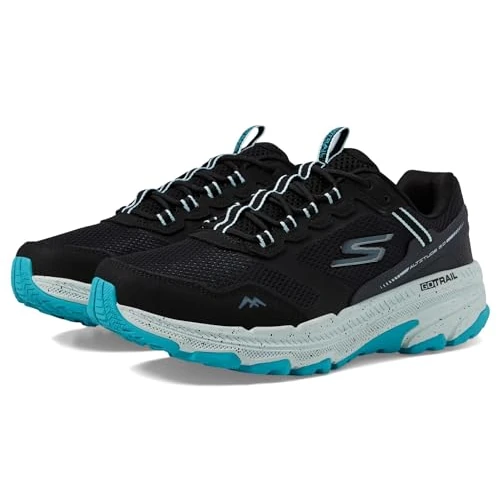 Offerta a tempo: Skechers Go Run Altitude 2.0-Ravine Women's Trail Running Shoes, Donna, Black Leather/Aqua Trim, 40 EU - 25% da 79.95 € a 60.01 €