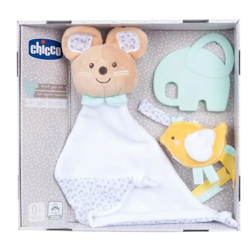 Oferta limitada: Chicco, Set Regalo Nacimiento My Sweet DouDou, Suave DouDou Manta Ratón, Tierno Portachupete en Terciopelo Suave, Mordedor Elefantito con Textura en Relieve, Regalo Bebés 0+ Meses de 19.90 EUR a 14.60 EUR (ahorro 27%)