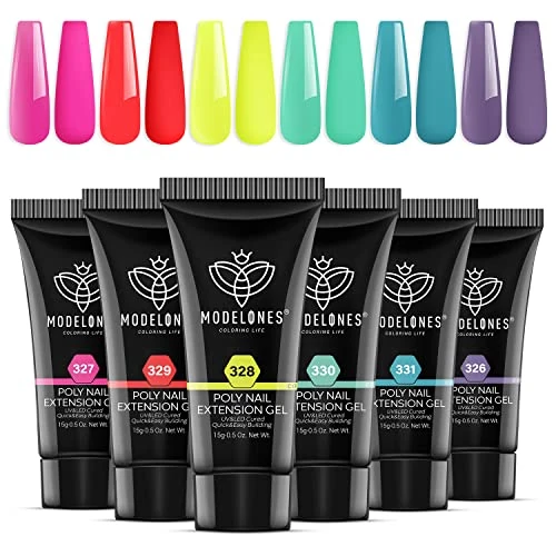 Oferta limitada: MODELONES Polygel para Uñas, 6 Colore Gel de Extensión de Uñas Acrilico para Uñas, Esmaltes Semipermanentes para Uñas, Pintauñas Semipermanentes, Uñas Poligel Kit Completo de 15.55 EUR a 2.99 EUR (ahorro 81%)
