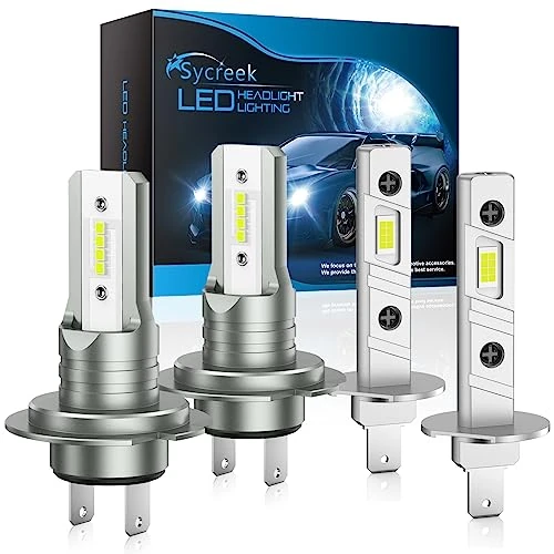 Offerta a tempo: Sycreek H1+H7 LED Lampadine,16000LM CanBus Senza Errori 6500K Super Brillante Fari — 10% da 45,99 € a 41,51 €