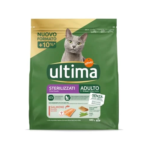 Ultima Adult Sterilized Cat Food with Salmon, 440 g
