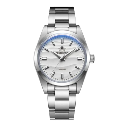 Offerta a tempo: ADDIEDIVE 36MM Orologio al Quarzo, Semplice Orologio da polso per Uomo e Donna, VH31 Movimento al quarzo K1 Mineral Bubble Conves Crystal Impermeabile 100M (Bianco) - 20% da 99.99 € a 79.99 €