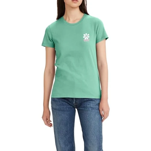 Levi's The Perfect Tee, T-Shirt Donna, Batwing Schoolyard Daisy Bery, XS