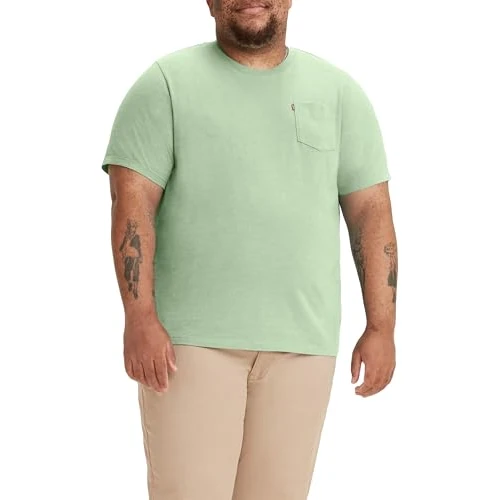 Levi's Herren Short Sleeve Classic Pocket Non Graphic TEES, Aqua Foam, S EU