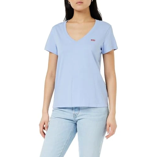 Oferta limitada: Levi's Perfect V-Neck, Mujer, Brunnera Blue Cotton, XS de 19.79 EUR a 19.79 EUR (ahorro 0%)
