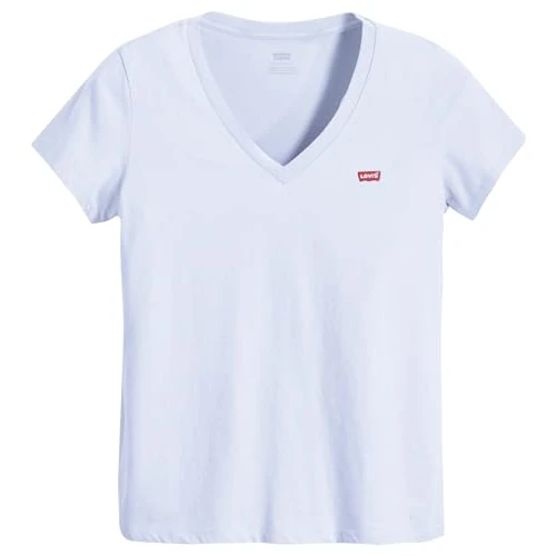Offerta a tempo: Levi's Perfect V-neck, T-shirt Donna, Brunnera Blue Cotton, XXS - 40% da 25.00 € a 14.99 €