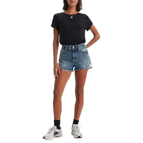 Offerta a tempo: Levi's 501 Original Shorts, Pantaloncini di jeans Donna, The Future Is Now, 28W - 50% da 65.00 € a 32.50 €