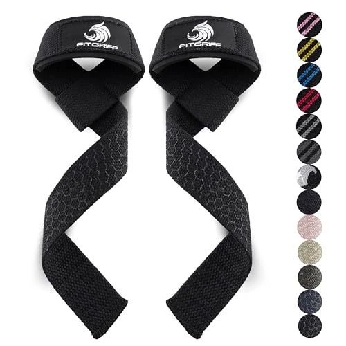 Zeitlich begrenztes Angebot: Fitgriff® Zughilfen (gepolstert) für Krafttraining, Bodybuilding, Fitness - Kreuzheben Gurte - Lifting Straps - für Frauen und Männer (Original Black, Silicone, XS) von 10.95 € auf 10.95 € (0.00% Rabatt)