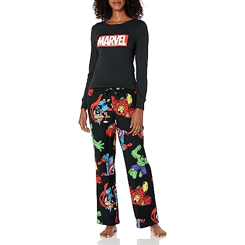 Offerta a tempo: Amazon Essentials Disney | Marvel | Star Wars Set da Notte Pigiama in Flanella Donna, Marvel Avengers - Womens Flannel, S - 33% da 26.60 € a 17.71 €