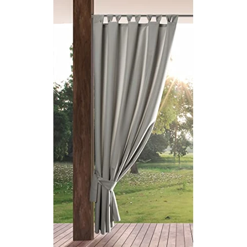 Offerta a tempo: Eurofirany GARDEN Tenda da Esterno con Passanti Apribili, 1 Pannello, Coprente & Impermeabile, Protezione UV, per Balcone Terrazzo Gazebo, 155 x 240 cm (L x A), Grigio Chiaro - 0.00% da 52.44 € a 52.44 €