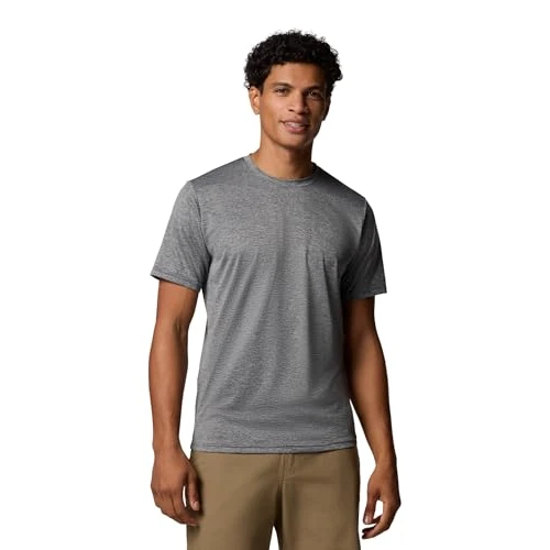 Limited-time offer: Columbia Men's Hike Crewneck Short Sleeve T-Shirt Black Heather from 11.62 £ to 11.62 £ (save 0.00%)