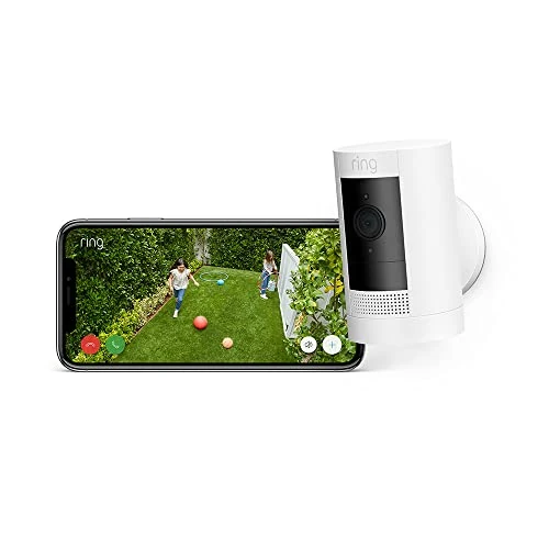 Limited-time offer: Certified Refurbished Ring Outdoor Camera Battery(Stick Up Cam)|HD wireless outdoor Security Cam 1080p Video,Two-Way Talk,Wifi,Works with Alexa| Alternative to CCTV|30-day free trial of Ring Home from 80.99 GBP to 39.99 GBP (save 51%)