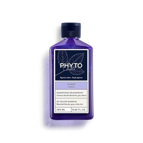 Offerta a tempo: Phyto Violet Shampoo Anti Ingiallimento per Capelli Grigi, Bianchi, Decolorati. Neutralizza i Riflessi Gialli, Formato da 250 ml - 23% da 12.00 € a 9.20 €