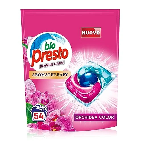 Offerta a tempo: Bio Presto Power Caps Color, Detersivo Lavatrice Predosato In Capsule, Confezione Da 54 Lavaggi - 30% da 13.99 € a 9.84 €